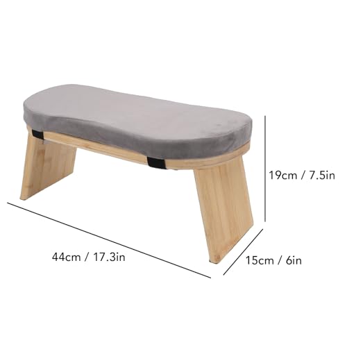 Alomejor Meditation Bench, Folding Kneeling Stool with Soft Cotton Cushion and Non Slip Pads, for Relaxation Zen Meditation Home Yoga