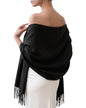 FURTALK Pashmina Shawl Wraps for Women Evening Dresses Blanket Scarves Fashion Scarf Wedding Gifts - color: 01-black