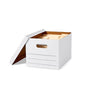 Amazon Basics Storage/Filing Boxes with Lift-Off Lid, Letter/Legal Size, Collapsible, Tape-Free Assembly, White, 16.2" L x 12.5" W x 10.5" H, 20-Pack - style: Standard 20-pack