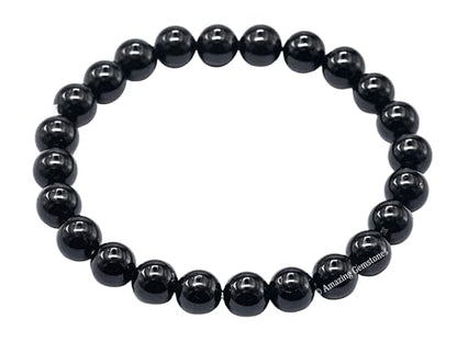 Amazing Gemstone Crystal Bracelet for Women Men's Gifts - Protection Healing Crystal Bracelet - 8mm Gemstone Beaded Stretchable Bracelet Pulseras Para Hombres Mujer Stocking Stuffers Mothers Day Gift (Black Tourmaline) - color: Black Tourmaline