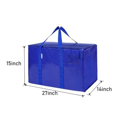 SOLUSTRE Storage Bag for Blankets and Quilts Zippered Organizer for Clothes and Bedding Design for Closet and Travel Capacity