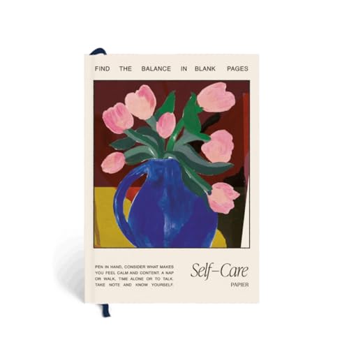 Papier Tulip Vase 12 Week Wellness Journal - Floral Hardback | Log Intentions Sleep & Energy, Morning & Evening | Weekly & Monthly CheckIn | Undated Planner | Reflection & Mindfulness | Self Care Gift
