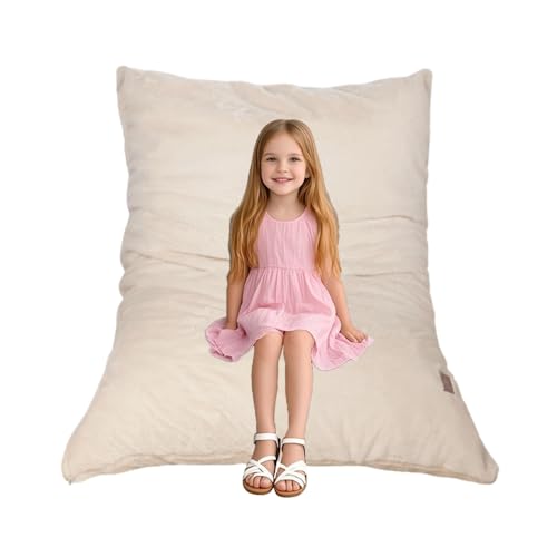 Wonder Space Bean Bag Chair – Soft Foam Filling | Removeable & Washable Cover | Ultra-Soft Plush Fabric - Minimalist Floor Cushion for Kids & Adults, Gaming, Reading and Relaxing, Beige - color: Beige, size: 51.2 x 35.4 x 9.8 inches