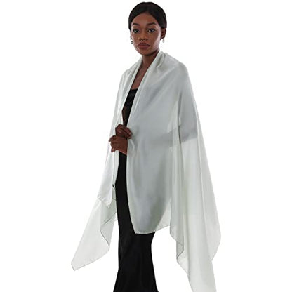 Womens Scarf Pashmina Shawls and Wraps for Evening Dresses Like Chiffon Silk Scarf for Bridal Wedding - color: Light Green