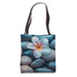 Pebble Rock with Flower Yoga Meditation Tote Bag