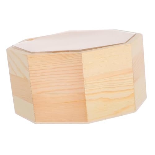 Homoyoyo Wooden Storage Box Transparent Lid Decorative Organizer for Jewelry and Household Items Vintage Design for and Home Decor