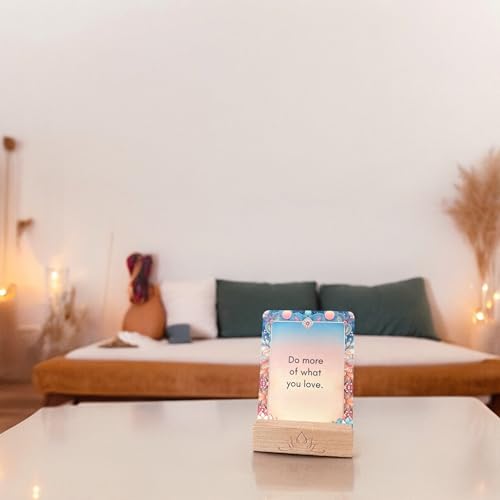 Mindful Moments Daily Affirmation Cards for Women, 106 Positive Inspirational Messages & Self Reflection Journal Prompts, Meditation Cards with Display Stand