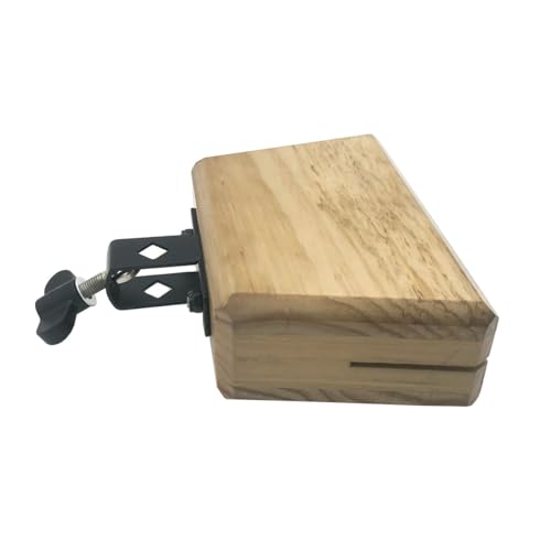Wood Block 6.9 Inch Wooden Jam Block Mountable Hand Percussion Drum Block Instrument for 3/8" Post Mount Drum Set Cymbal Stand Accessories