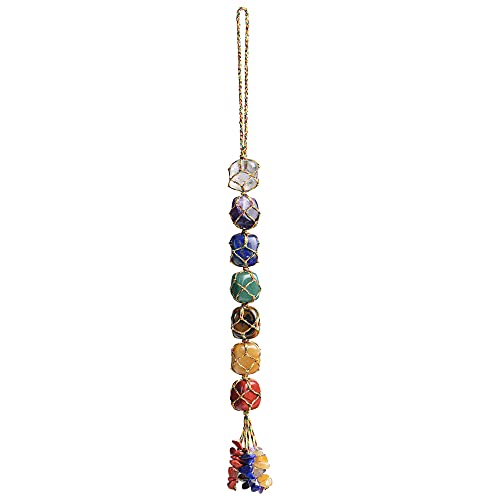 Anjiucc 7 Chakra Healing Crystals Feng Shui Hanging Ornament Car Ornament Meditation Hanging Ornament Window Ornament for Home Decor Party Decor - color: C-style 3