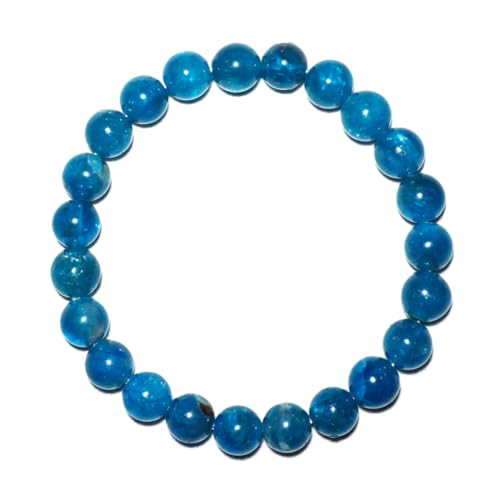 Single-pack of pure gemstone bracelets… - color: 8MM-Blue-Apatite