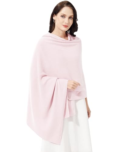 Soft Cashmere Blend Wrap Chic Scarf Stole for Women Wayfarer Travel Extra Large 87"x28" - color: Sakura