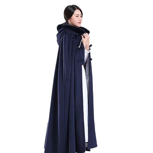 Winter Meditation Cape,Meditation Cloak Meditation Clothes Zen Cloak Unisex Double-Layer Plush Thickened Fur Collar