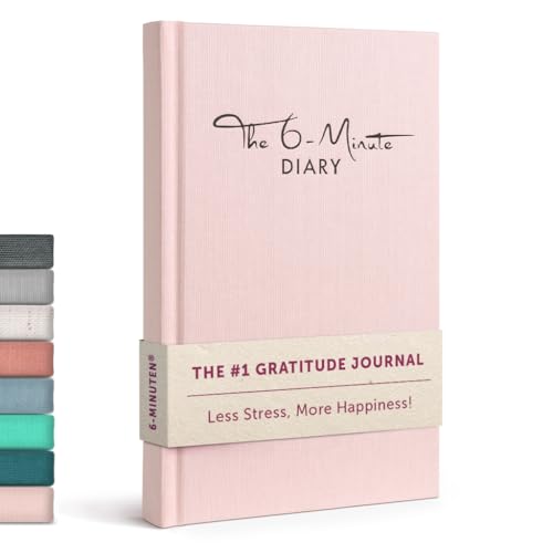 6-Minute Diary – 3-Million-User Gratitude Journal for Women & Men with Prompts – Guided Self Care Book Based on Positive Psychology – Daily Manifestation - color: Orchid Pink