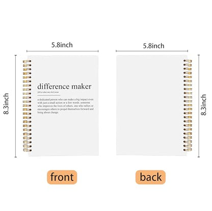 Thank You Gifts for Women Teacher Coworkers Nurses Mentor Coach Boss Manager, Difference Maker Gifts Spiral Notebook Journal 5.5x8.3 - color: 2-explanation-notebook