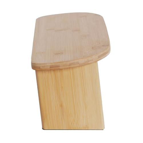 DYNAMI Bamboo Meditation Bench with Sponge Cushion, Portable Foldable Ergonomic Meditation Stool,Wooden Kneeling Stool for Yoga Sitting Prayer,Load Capacity 396lbs (Brown) - color: Brown