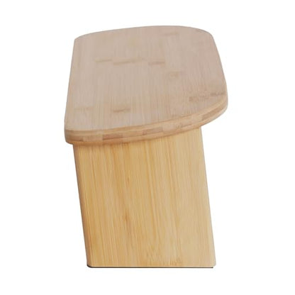 DYNAMI Bamboo Meditation Bench with Sponge Cushion, Portable Foldable Ergonomic Meditation Stool,Wooden Kneeling Stool for Yoga Sitting Prayer,Load Capacity 396lbs (Brown) - color: Brown