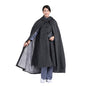 Meditation Buddhist Hooded Cloak Coat,Winter Thickened Plus Velvet Long Monk Monk Master Meditation Cloak Meditation - color: Gray, size: Large