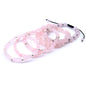 5Pcs Healing Crystal Bracelet for Women Men, Handmade Adjustable Gemstone Bracelets Beaded Reiki Energ Bracelet Set Jewelry Gifts for Women Men - color: Rose Quartz