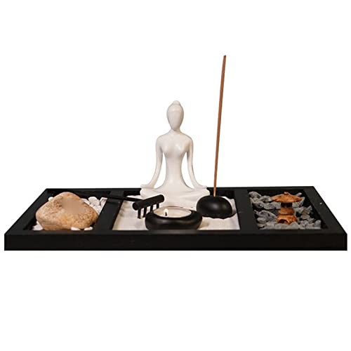 Religious Goods Buddhist Supplies Zen Garden Candle Holder Home Ornament Exquisite Beautiful Zen Stone Candle Holder Table Decoration for Meditation Relaxation Zen Garden Candle
