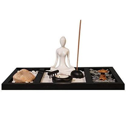 Religious Goods Buddhist Supplies Zen Garden Candle Holder Home Ornament Exquisite Beautiful Zen Stone Candle Holder Table Decoration for Meditation Relaxation Zen Garden Candle