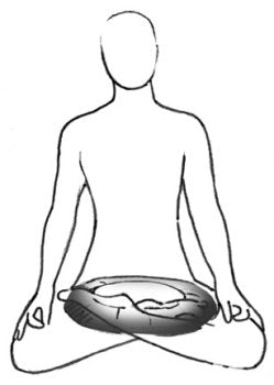 Zafu Yoga Sitting Meditation Cushion - Buckwheat Filling - color: Red, size: 14 In
