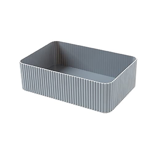 Plastic Home Office Bathroom Storage Box Grid Desktop Sundries Storage Box Makeup (Color : Gray L) - color: Gray L