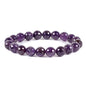 Justinstones Gemstone Crystals Chakra Beads Bracelet Crystal Healing 10mm Round Stretchable Bracelet for Her Gift - color: Faceted Amethyst