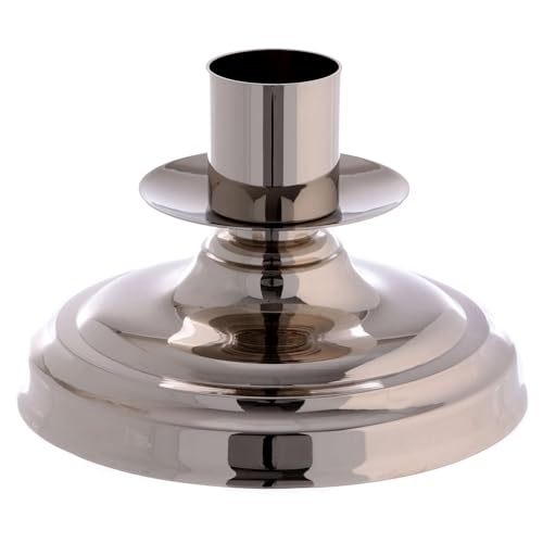 Holyart Altar Set with Two Bicolor Brass Cross and candlesticks