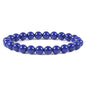 Justinstones Gem Semi Precious Gemstone 8mm Round Beads Stretch Bracelet 7 Inch Unisex - color: Dyed Blue Porcelain