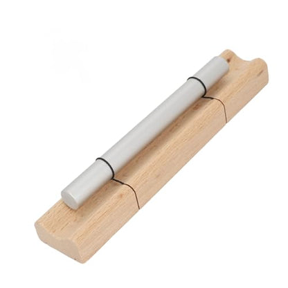 Single Tone Energy Chime for Meditation, Relaxation, and Energy Healing, Cherry Wood and Aluminum Construction, Ideal for Yoga and Prayer Sessions (Moon Shaped)