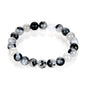 Adabele 1pc Natural Stretch Gemstone Bracelet 8mm (0.31") Bead 7 Inch to 8.5 inch Healing Crystal Energy Quartz Chakra Jewelry Women Unisex Birthday Gift - color: Black Rutilated Quartz, size: 7 inch