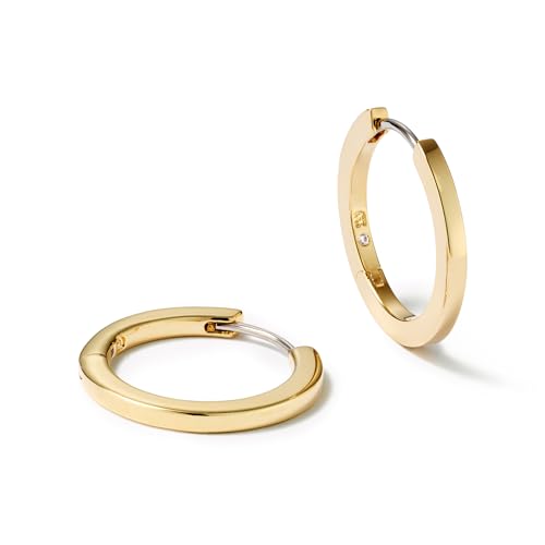 Ana Luisa Trendy Huggie Hoop Earrings for Women - 14K Gold Plated or Sterling Silver Hoop Earrings - Small, Dainty, Hypoallergenic, Water-Resistant, Tarnish-Free Hoops - Jewelry Perfect for Stacking - color: Gold, size: Medium