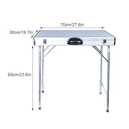 Portable Aluminum Alloy Display Case, Silver Laptop Briefcase & Organizer, Travel Storage for Tools, Household, Warehouse, Repair Shop (70x50cm-B) - size: 70x50cm-B