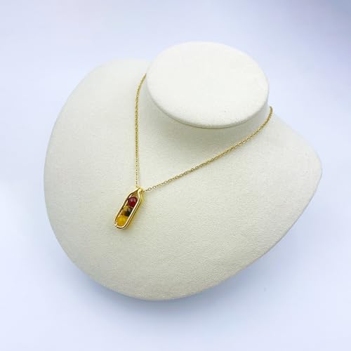 Natural Crystal Necklace Gift for New Beginnings, Crystals and Healing Stones Necklace for Anxiety Relief, Encourage Gift For Women, Mum, Natural Genuine Gemstone, Cheer Up - color: Silver, style: Energy Refresh
