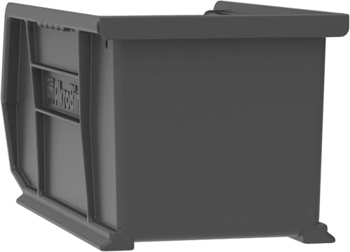 Akro-Mils 30237 AkroBins Plastic Storage Bins, Space-Saving Stackable Bins for Garage, Pantry, Craft Organization, 9" x 6" x 5", Black, 12-Pack - color: Black