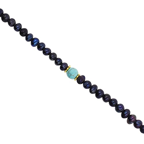 Mandala Crafts Buddhist Prayer Beads 108 Necklace Bracelet - Pearl Prayer Beads for Women - Tibetan Pearl Mala Beads 108 for Yoga Meditation - color: Black