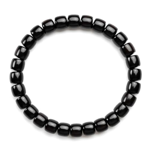 Zen Dear Unisex Natural Ebony Wood Buddhist Prayer Bead Necklace Bracelet Tibetan Prayer Mala Beaded Black - style: 7mmx8mm 28barrel beads