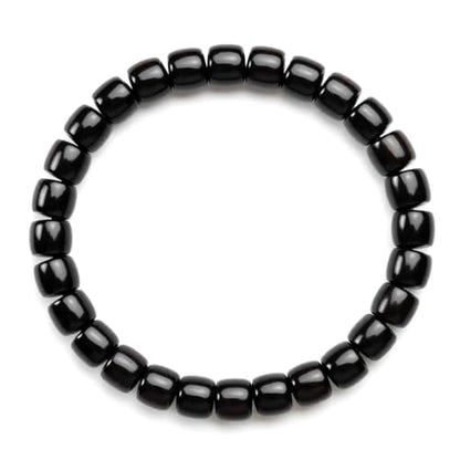 Zen Dear Unisex Natural Ebony Wood Buddhist Prayer Bead Necklace Bracelet Tibetan Prayer Mala Beaded Black - style: 7mmx8mm 28barrel beads