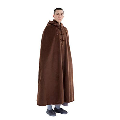 DGXIN Unisex Men Women Thickened Velveteen Meditation Cloak - color: Coffee, size: 44