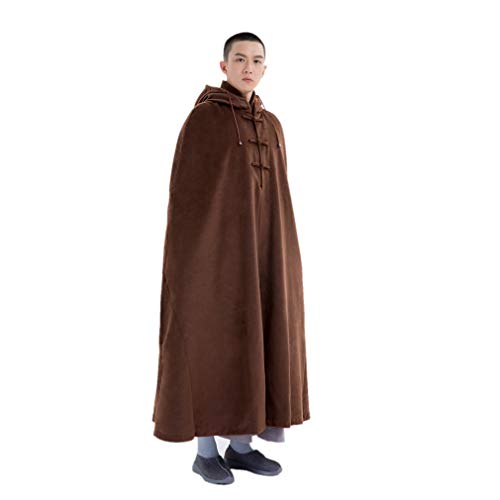 DGXIN Unisex Men Women Thickened Velveteen Meditation Cloak - color: Coffee, size: 38