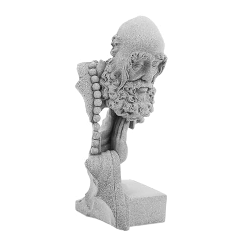 1pc Small Buddha Statue Decorative Zen Figurine for Home and Garden Compact Design Celestite Powder Material for Bonsai Arrangements and Indoor Decor