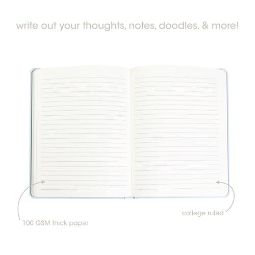 Pearhead Hardcover Journal Notebook 6x8 – Blue Swan College-Ruled Writing Journal with 200 Lined Pages for Notes, Work & Journaling (Pack of 2) - color: Blue Swan Journal 2-pack