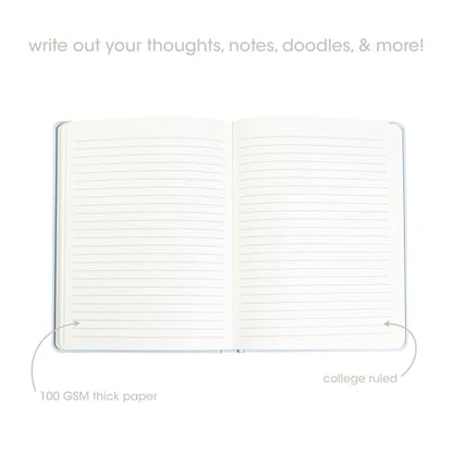 Pearhead Hardcover Journal Notebook 6x8 – Blue Swan College-Ruled Writing Journal with 200 Lined Pages for Notes, Work & Journaling (Pack of 2) - color: Blue Swan Journal 2-pack