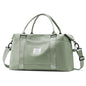 Travel Duffel Bags for Women Mens Waterproof Weekender Carry on Bag Sports Gym Bag Travel Tote Bags with Wet Pocket Overnight Bag Workout Duffel Bags with Trolley Sleeve Grey Green - color: F7-Grey Green