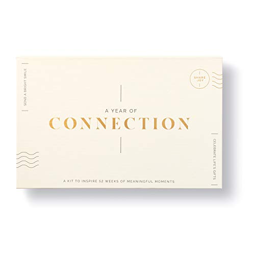 A Year of Connection Card Kit by Compendium - A Boxed Note Card Kit to Inspire 52 Weeks of Meaningful Moments - color: Cream & Blue: A Year of Connection