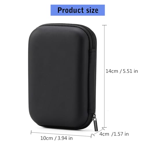 Slimly Portable Organizers Bag 14x10x4cm Storage Box Holder with Shockproof Fabric Pouches Travel Friendly Portable Bag