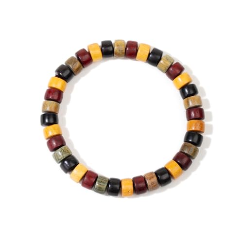 Friendship Bracelets Wooden Beaded Bracelet Bangle for Men and Women Elastic