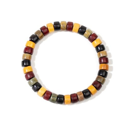 Friendship Bracelets Wooden Beaded Bracelet Bangle for Men and Women Elastic