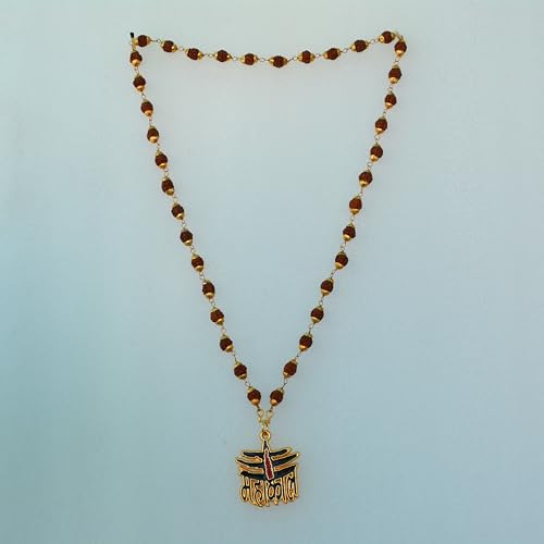Rudraksha Mala shiv ji Mahakal Locket Rudraksha Mala Mahakal Locket Rudraksha Mala Shiva Rudraksha Mala Mahakal locket with chain - style: Casual