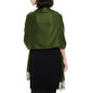 Peach Couture Women’s Pashmina Shawl Wrap – Warm Long Large Scarf for Evening Dress, Bridesmaid, Wedding & Bridal Wear - color: Forest Green